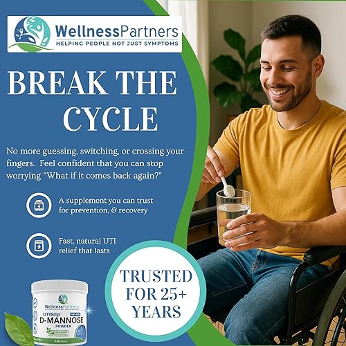 Miniatura 7 de Ahora nuevo tarro de polvo orgánico de fuente orgánica no transgénica UTI-Slip D Manosa 4.59 oz.