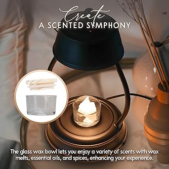 Candle Warmer Lamp Enhances Home Ambiance - Includes 2H/4H/8H Timer And 2 Bulbs - Perfect Lantern for Scented Candles, Wax Melts, Essential Oils - Dimmable Top Down Melter With No Flame, Soot Or Smoke