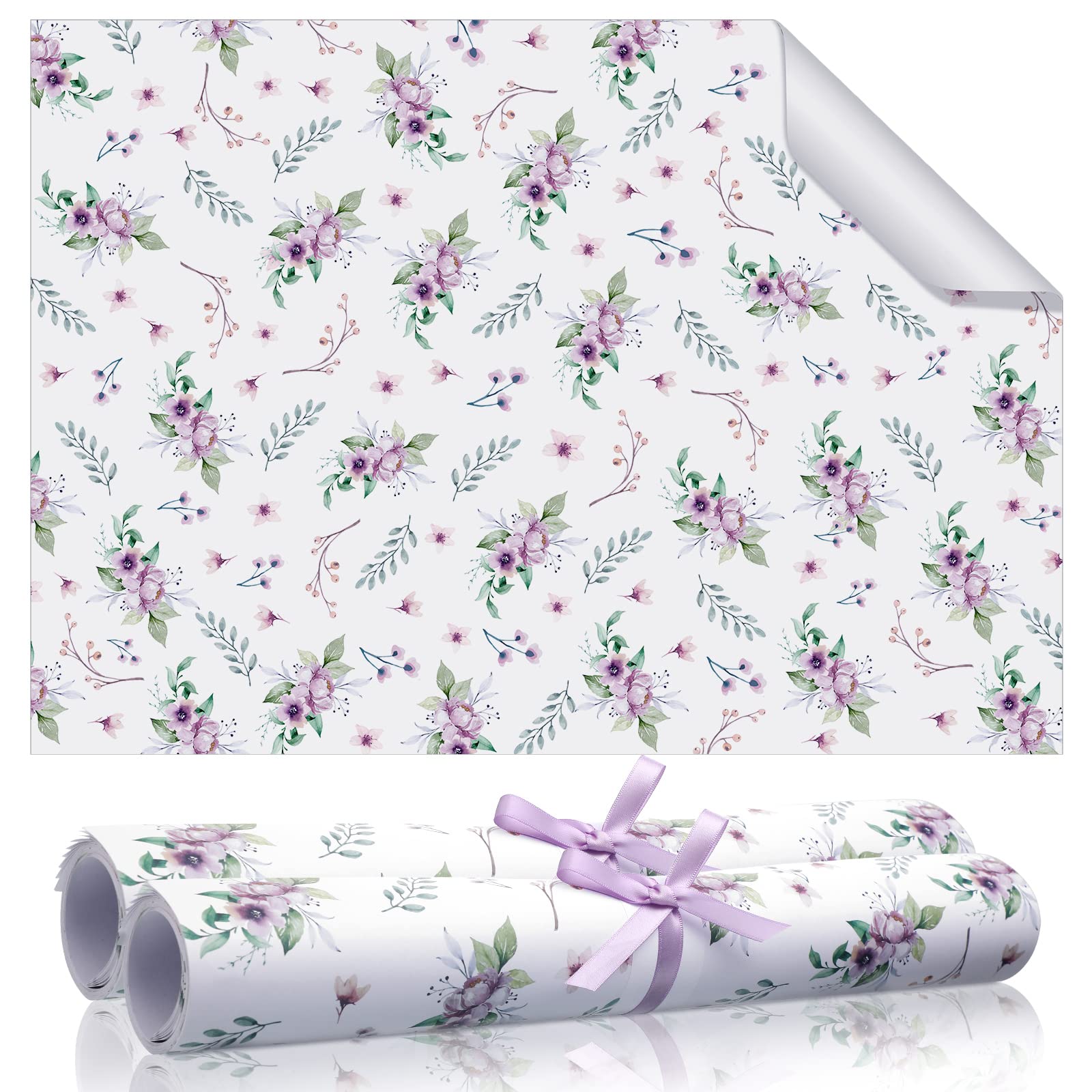 BBTO 10 Sheet Fragrant Drawer Liners for Dresser Scented Cabinet Liners for Shelves 15.8 x 22 Inch Paper Liner for Drawers and Cabinets Non Adhesive Drawer Paper Liner(Floral Style)