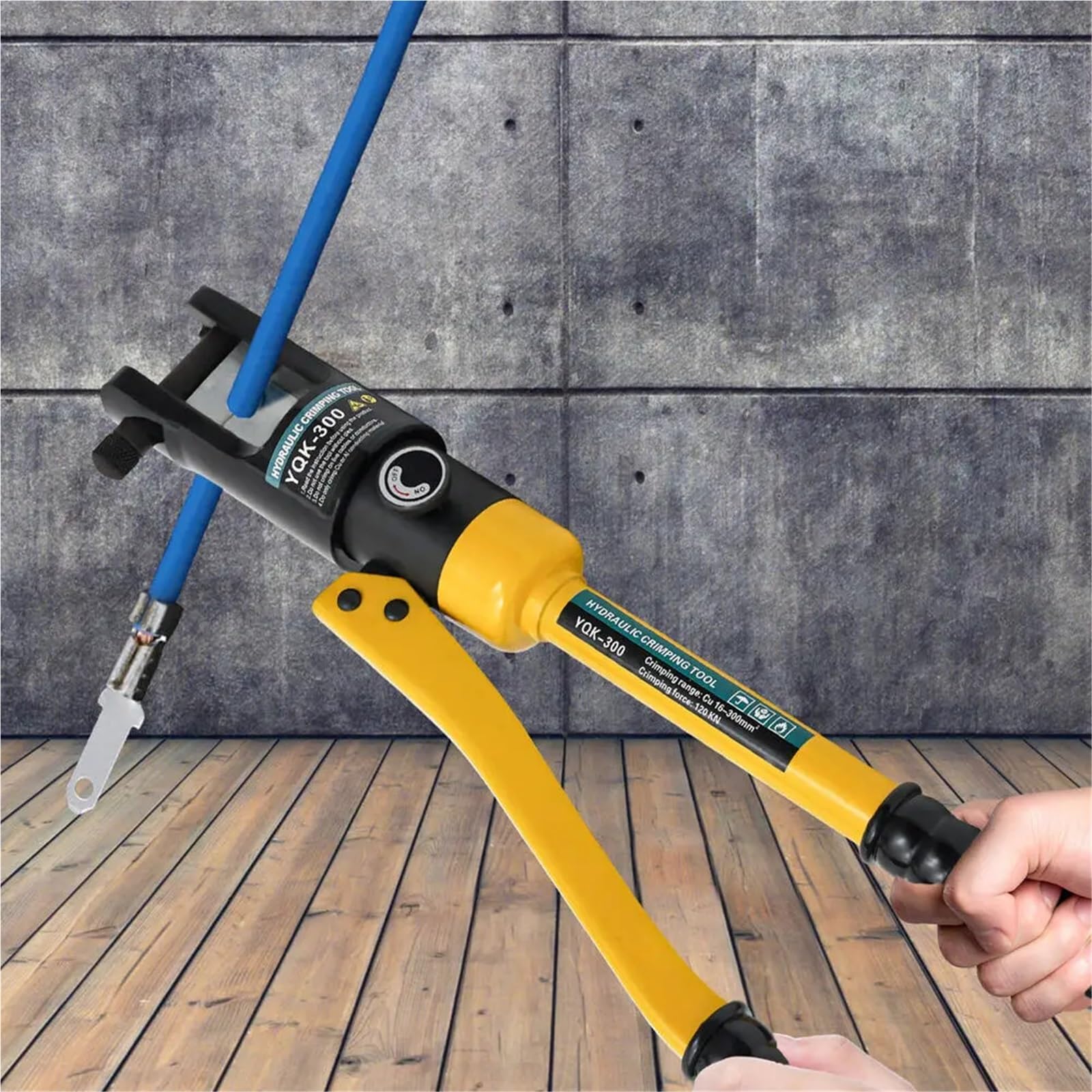 Hydraulic Crimping Tool, Hydraulic Cable Crimping Tool 12Ton Wire Terminal & Lug Crimper for Electrical Connections & Heavy-Duty