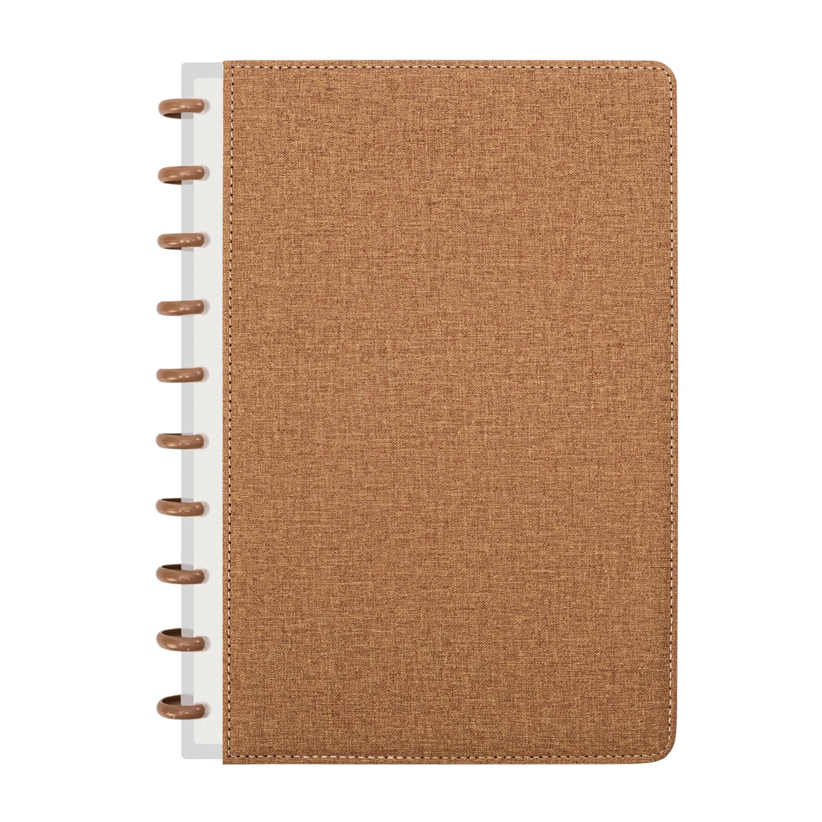 MOSA BEAR Discbound Notebook, Leather Cover Discbound Planner, 180 Pages Spiral Notebook with Removable Pages, Suitable for Work Meeting School Daily