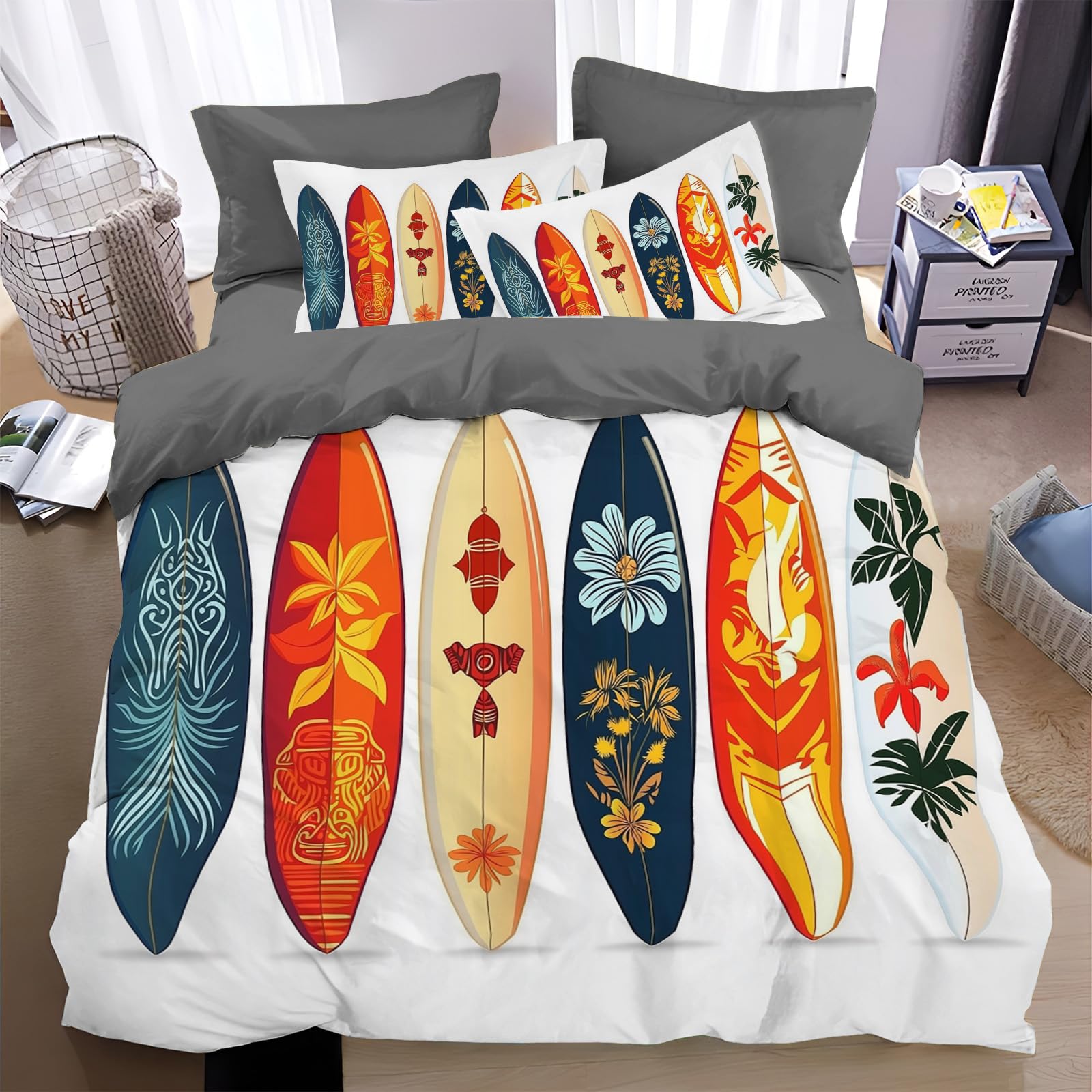Housse de couette surf grand lit pour créer une ambiance ado style californien