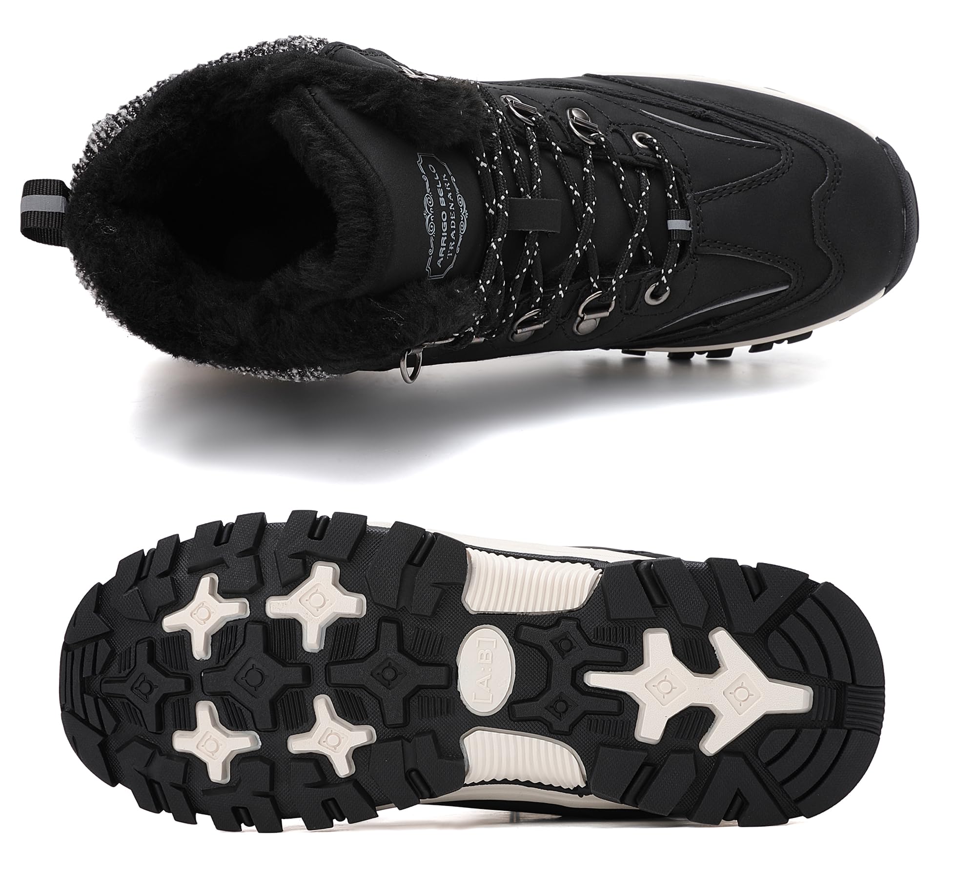 ARRIGO BELLO Donna Stivali da Neve Invernali Scarpe Allineato Pelliccia Caloroso Caviglia Piatto Stivaletti Sportive Boots Escursionismo 36-41