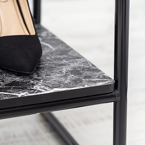 Miniatura 5 de IRIS Perchero para colgar ropa con 2 estantes, estante de ropa independiente, fácil de montar, metal, diseño resistente, multiusos, solución de