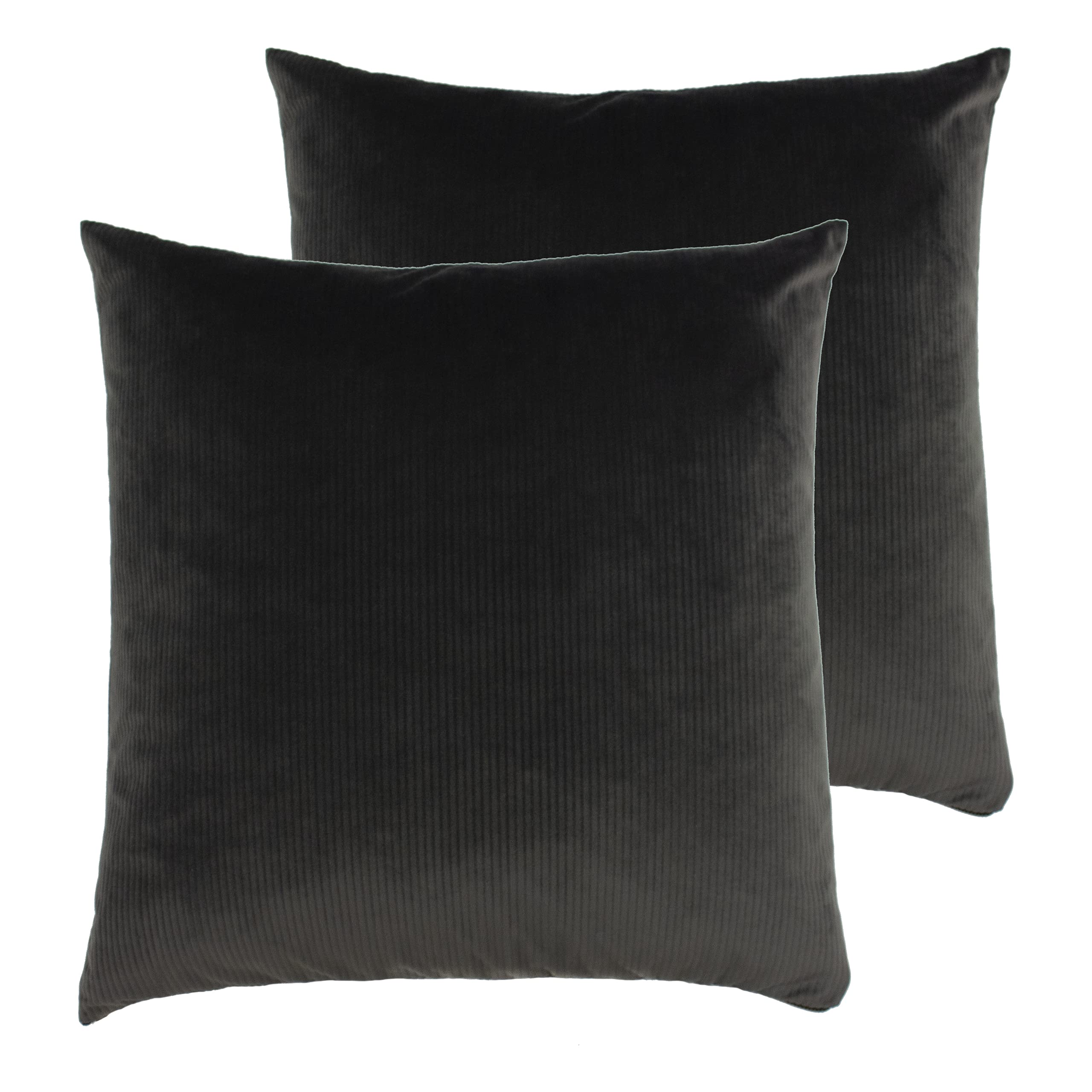 furn. Aurora Feather Filled Cushions (Twin Pack), Polyester, Grey