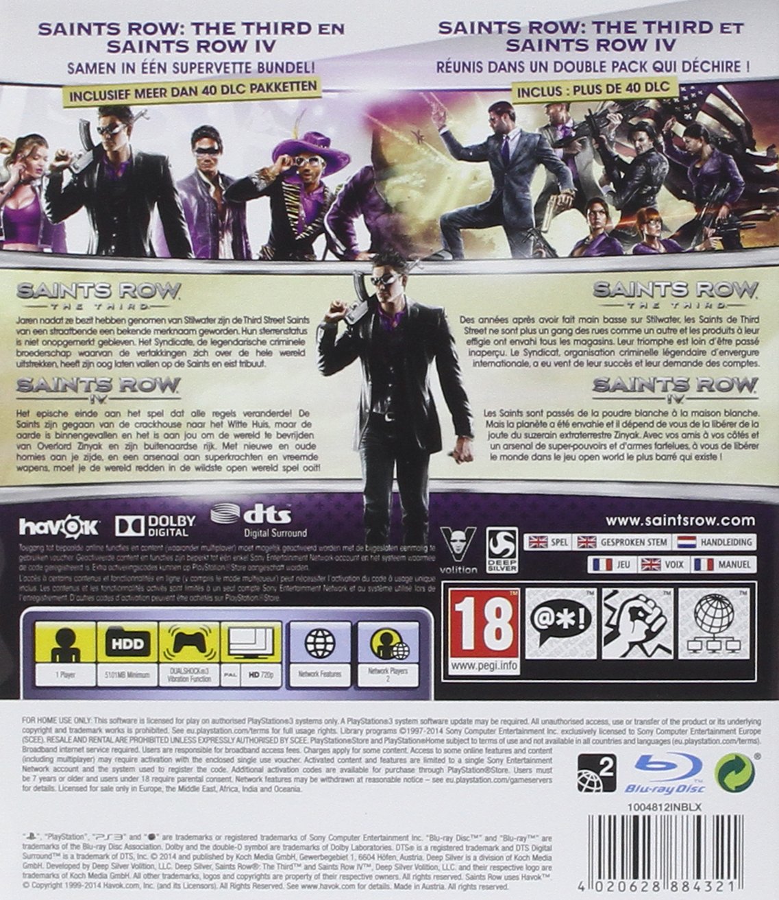 Saints Row Double Pack PS3 – The Third / Saints Row IV – Neuf Version Française