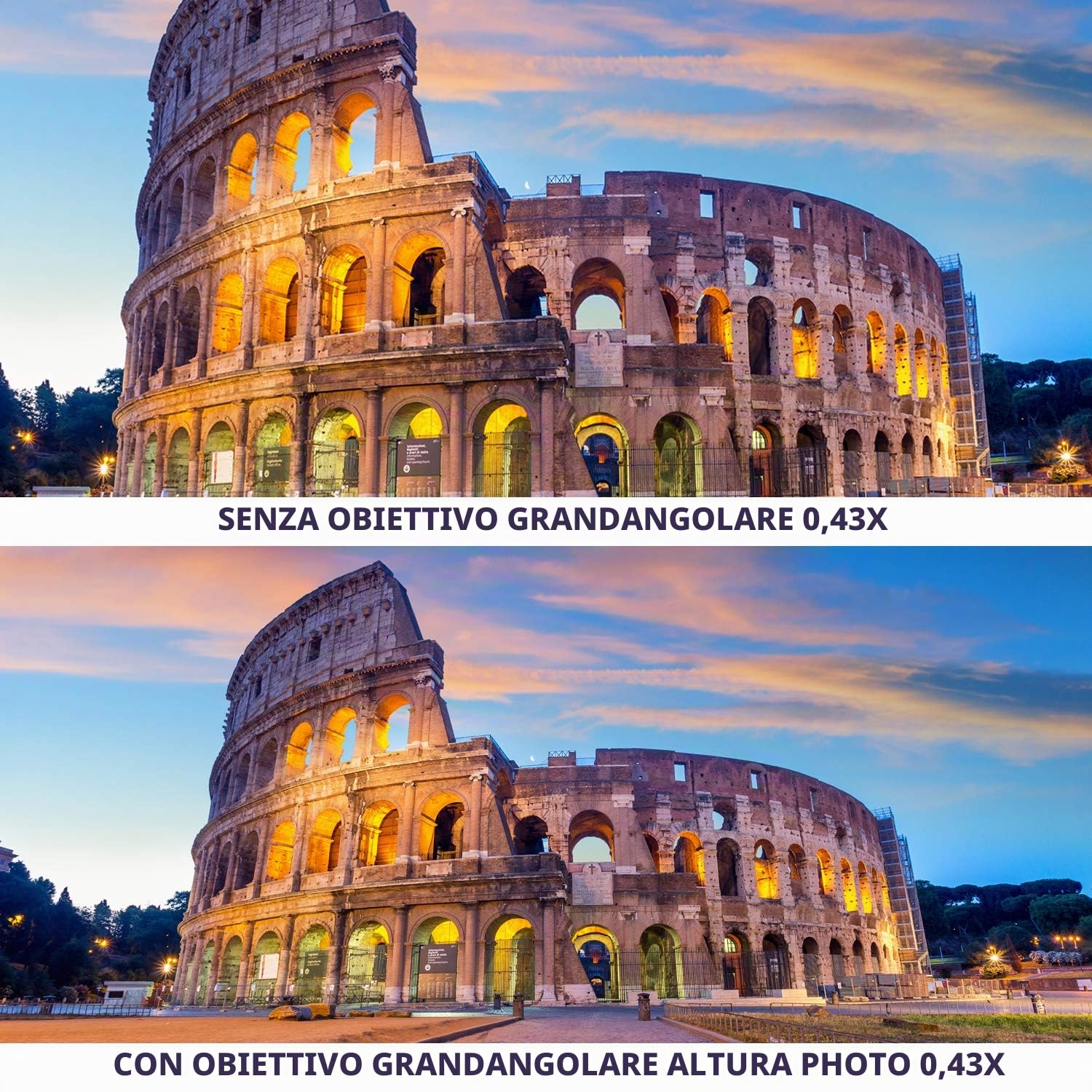Altura Photo Obiettivo grandangolare HD 0,43x 55 mm con macro, attacco su filetto filtro da 55 mm (non sul corpo macchina), per fotocamere Nikon DX NIKKOR 18-55mm f/3.5-5.6G VR e mirrorless Sony E