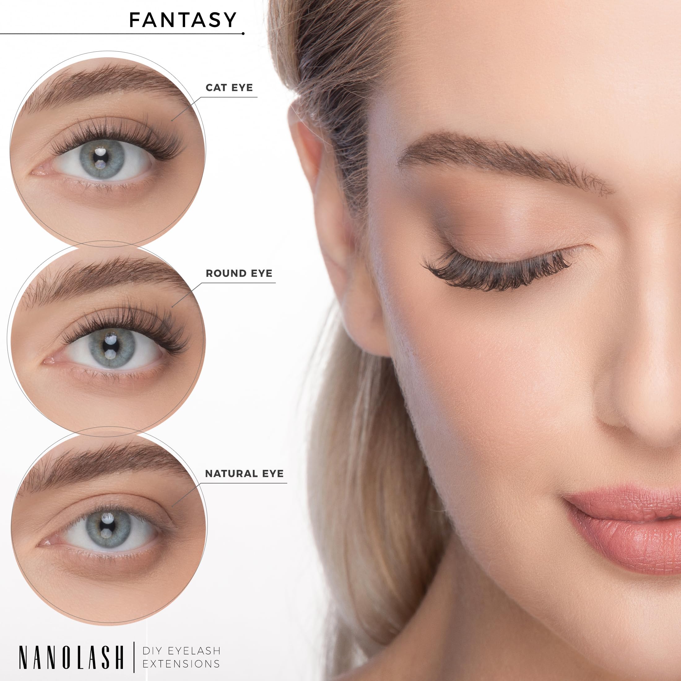 Nanolash DIY Eyelash Extensions 36 pcs, cluster lashes DIY - Image 4
