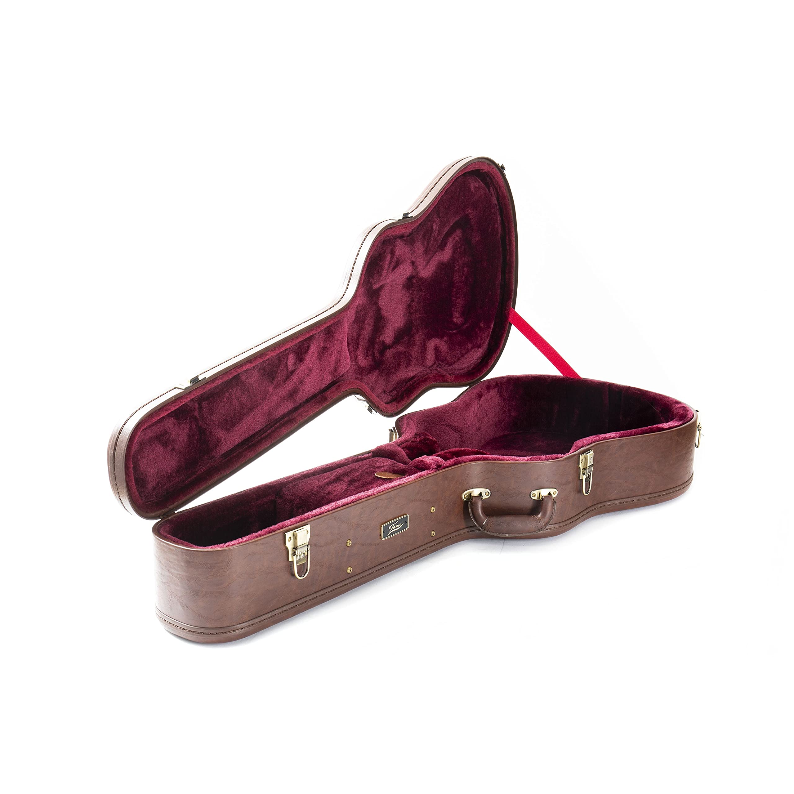 Fame Classic Gitarrenkoffer, Wetterfest und Robust, für 4/4 Konzertgitarren, Historic Brown, mit Zubehörfach und Plüsch-Innenfutter, GIT0044844-000
