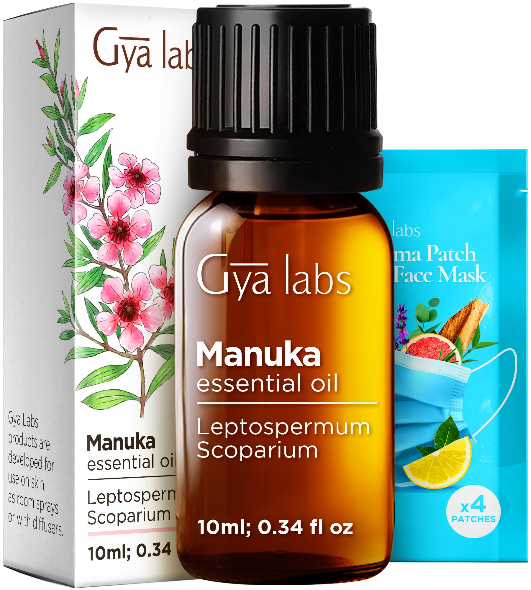 Gya Labs Manuka Essential Oil - 0.34 Fl Oz - for Hair, Skin, Diffuser, Aromatherapy & DIY Candle Making Scent