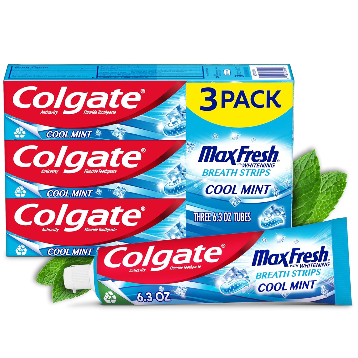 Colgate Max Fresh with Whitening Toothpaste with Mini