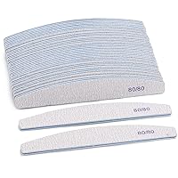 Vista 13 de BTYMS 25 unidades de limas de uñas de grano 100/180 - Limas de esmeril de doble cara para uñas acrílicas y naturales, herramientas de manicura