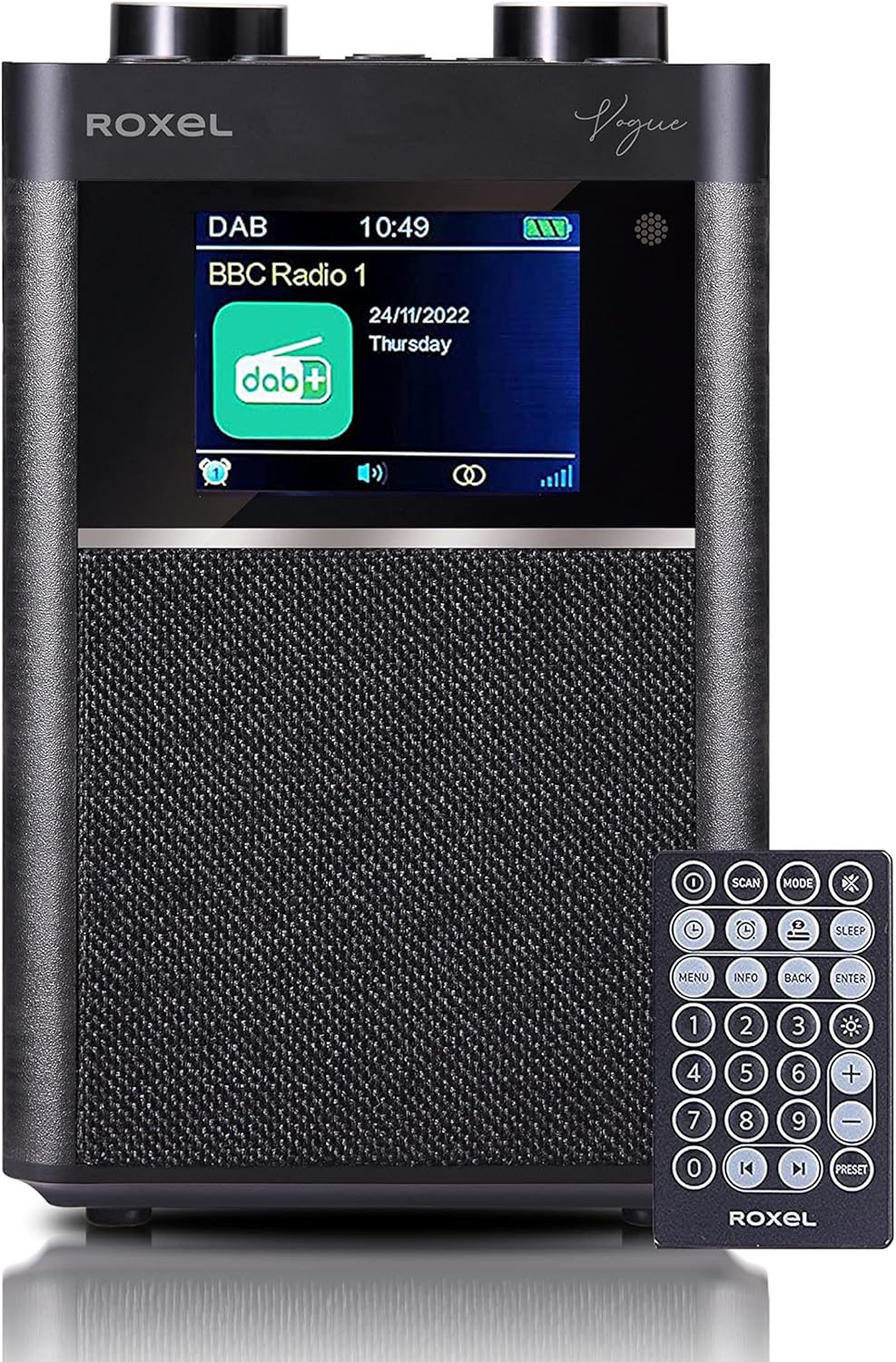 Roxel Vogue DAB/DAB+ Radio & FM Radio with Dual Alarm & Snooze Function ...