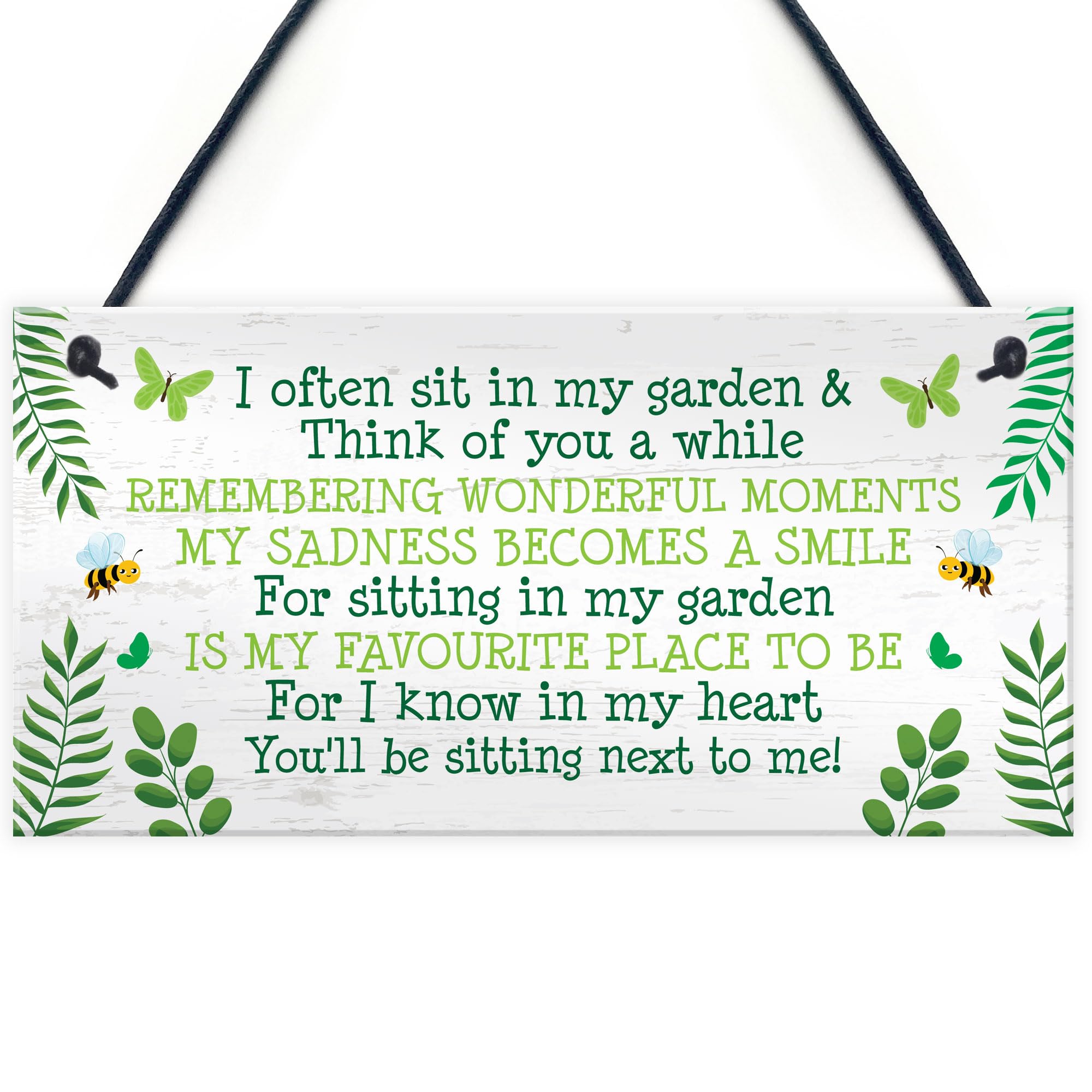 Red Ocean Memorial Plaque For Garden Hanging Wall Plaque Garden Memorial For Mum Dad Nan Grandad Daughter Son