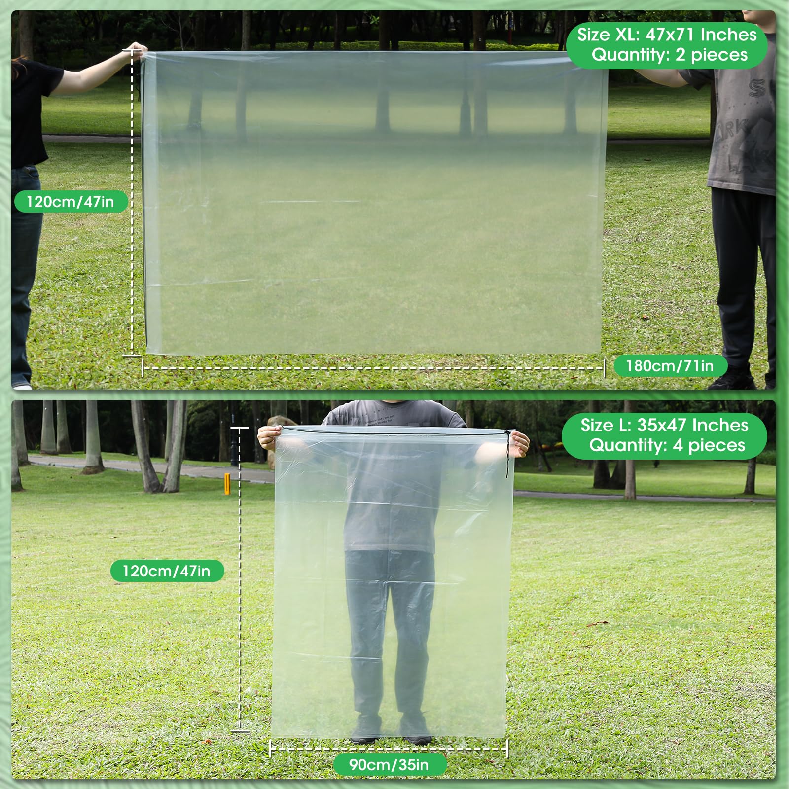 Lot De 4 Sacs De Rangement Transparents Extra Larges 100x152 Cm - Étanches, Réutilisables - Pour Couettes, Vêtements, Déménagement