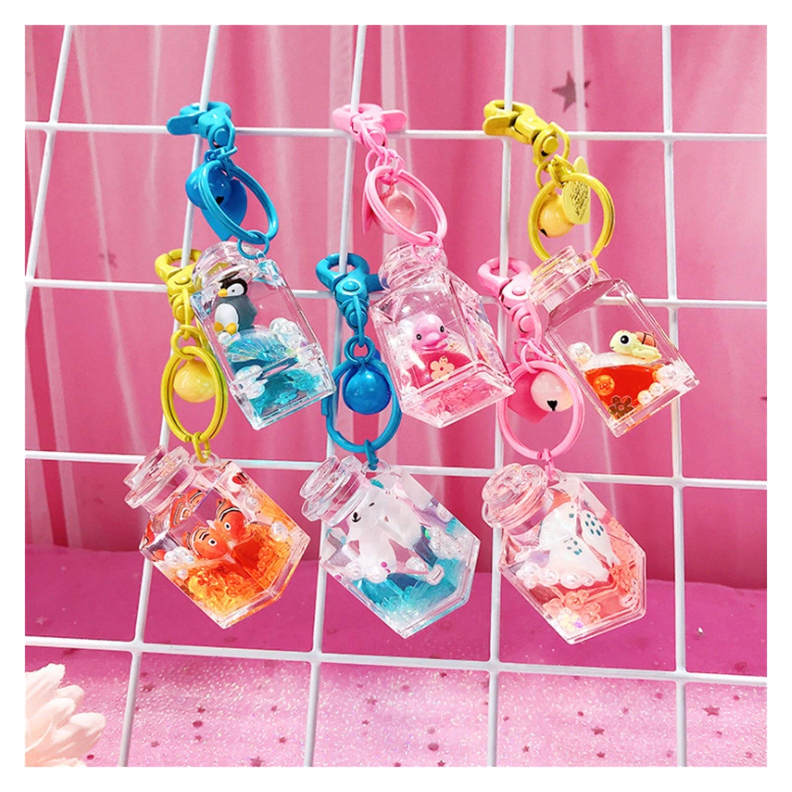 Amazon.co.jp: キーチェーンの創造カクレクマノミ動物の世界の水流砂