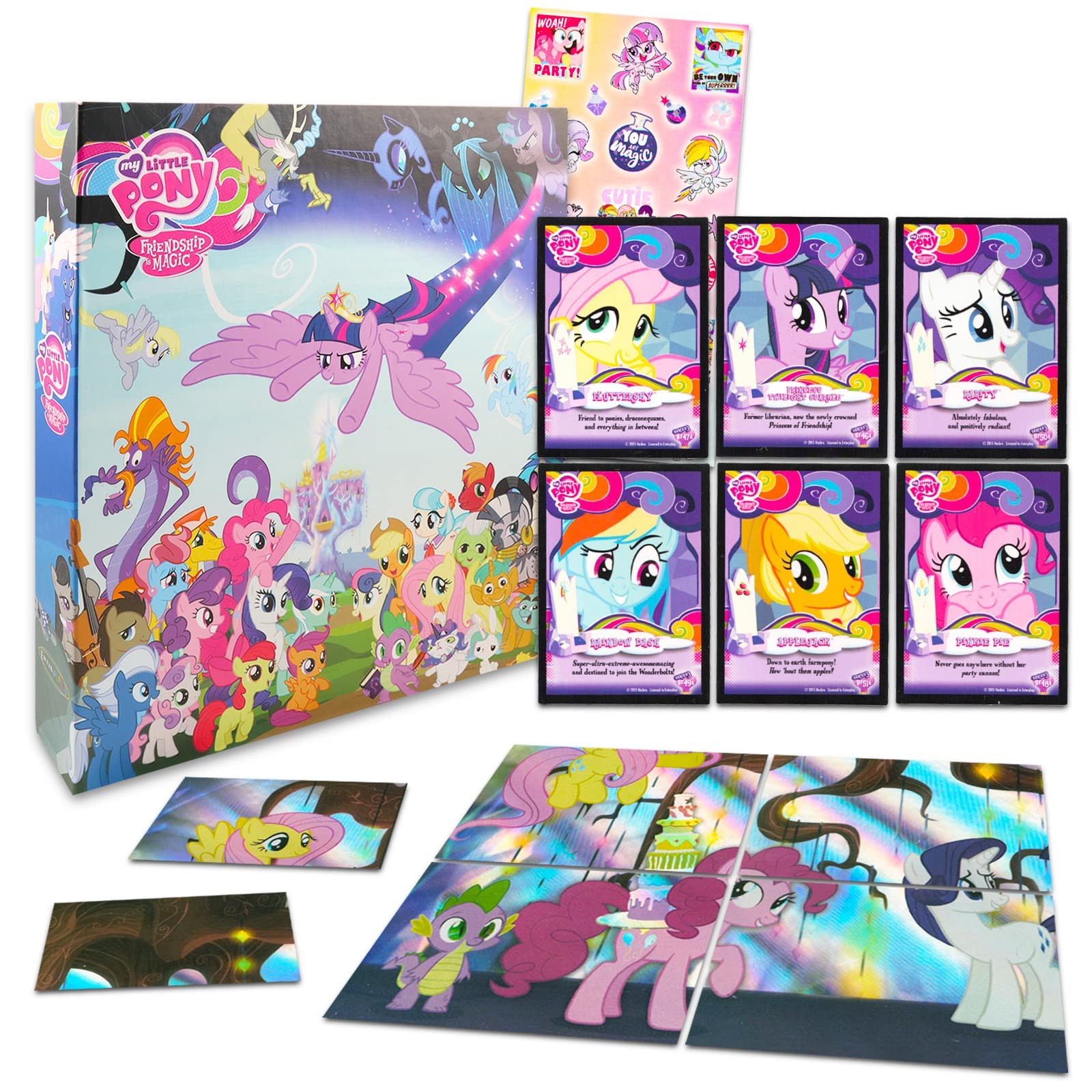 My Little Pony Collectible Card Game Binder with Foil Card - Bundle with MLP  Collectible Playing Cards and MLP Stickers