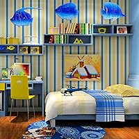 Vista 6 de BVLFOOK Decoración de pared de mar, peces tropicales, decoración de Navidad colgante de metal para baño, playa, Navidad, océano, patio costero