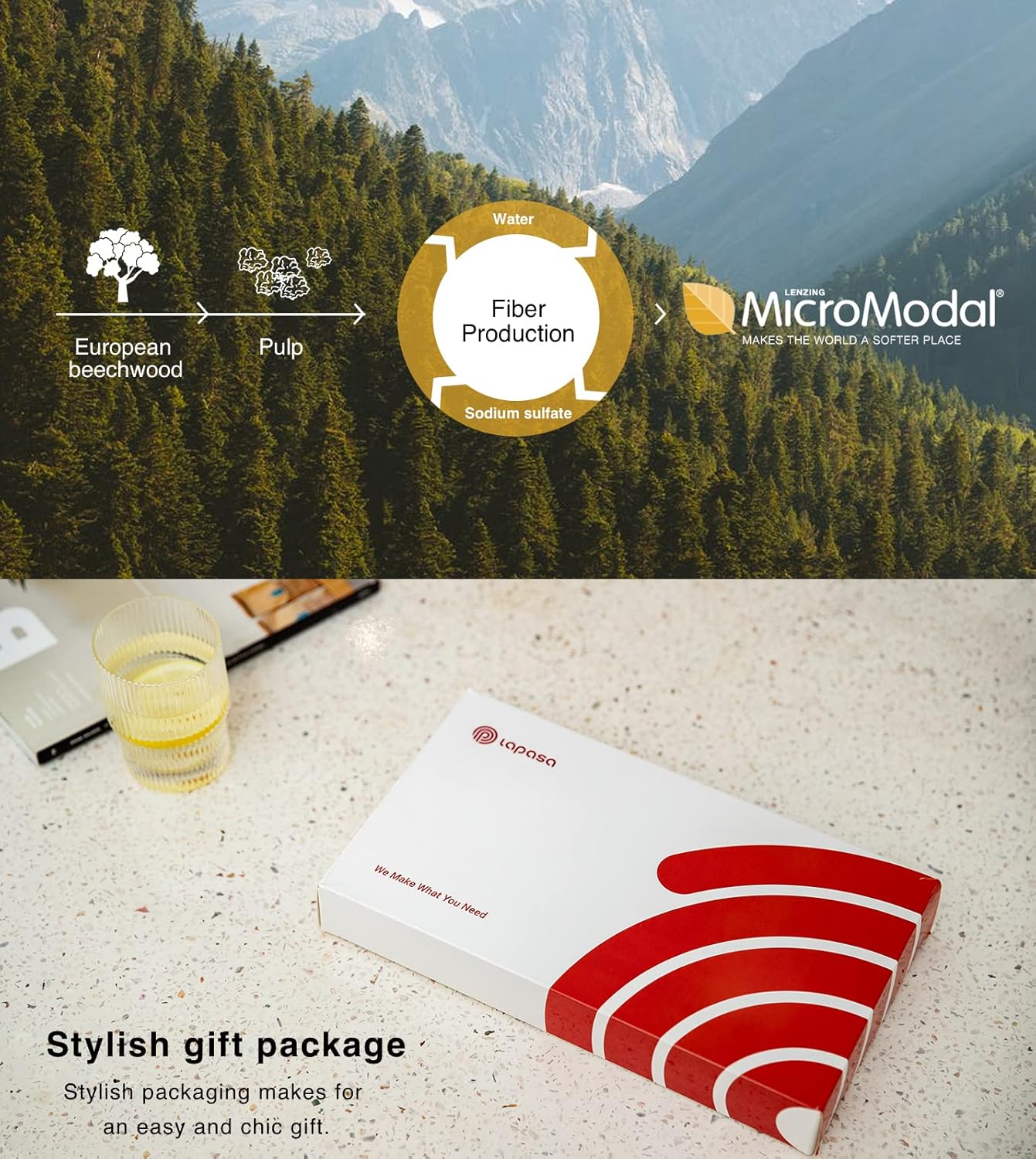 LAPASA Men's Boxer Briefs 3-Pack Cool MicroModal Stretch Underwear Trunks Comfort Soft Breathable M71 - Image 6