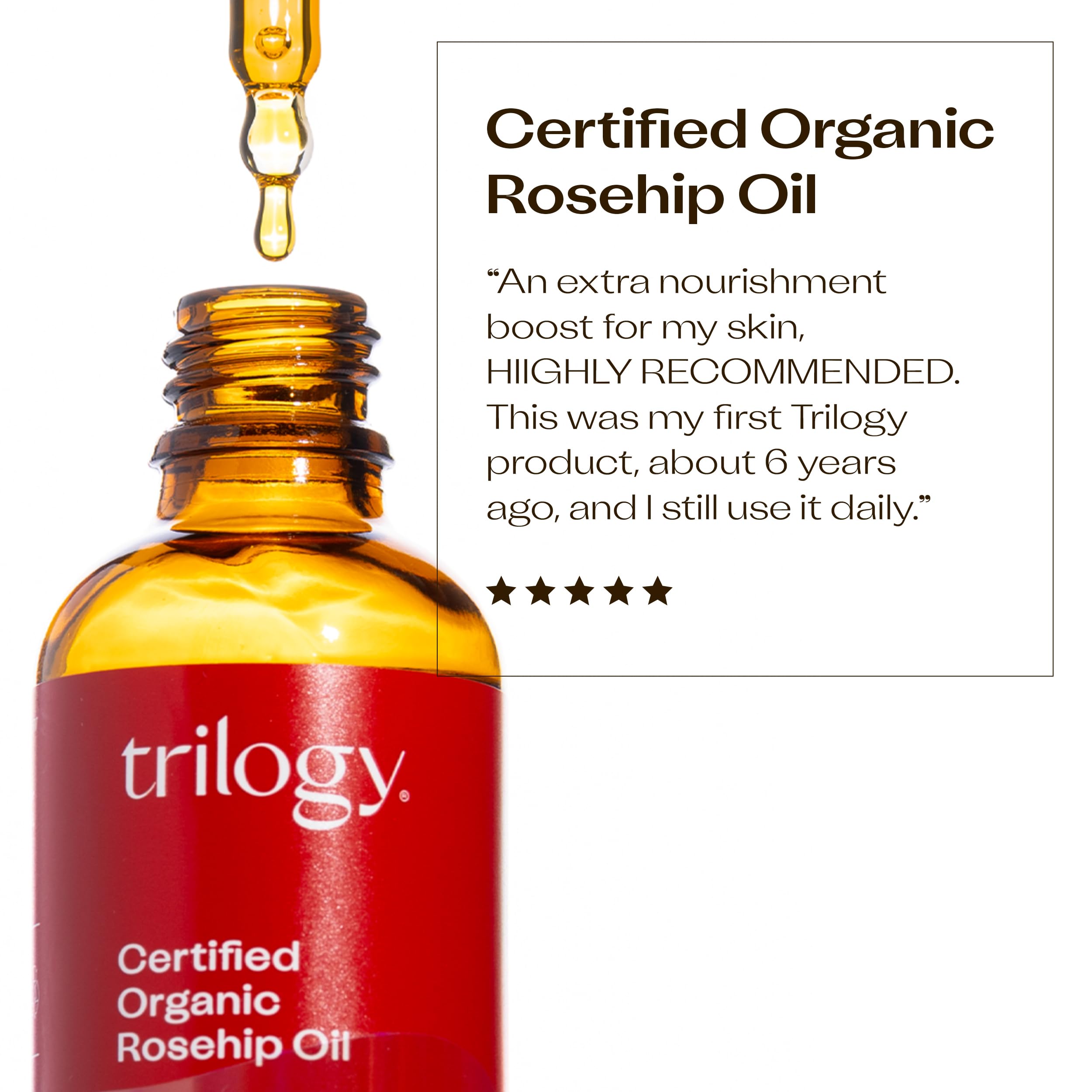 Trilogy Certified Organic Rosehip Oil, olejek do twarzy