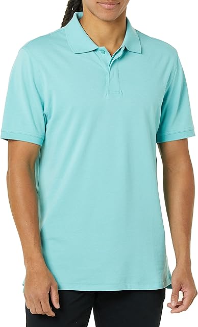 Amazon Aware Men's Lightweight Cotton Pique Short-Sleeved Polo Shirt