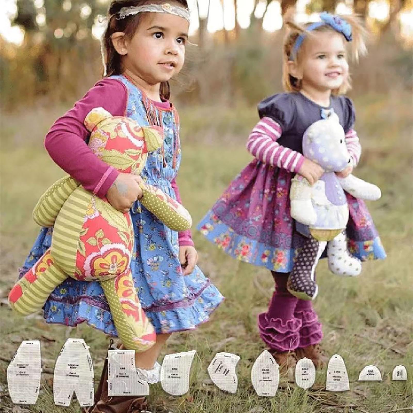 30 Stuks Memory Bear Naaipatroon, 10/12/15 Inch Acryl Sjablonen Memory Bear Sjabloon Liniaal Set Ambachten Naaipatroon voor Beginners Naaien