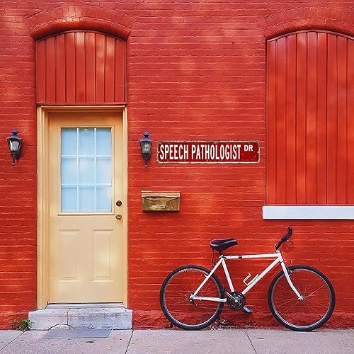 Miniatura 4 de Letreros de arte de pared de patólogo del habla, regalo para patólogo del habla, letrero de metal vintage francés, letrero de metal de aluminio,