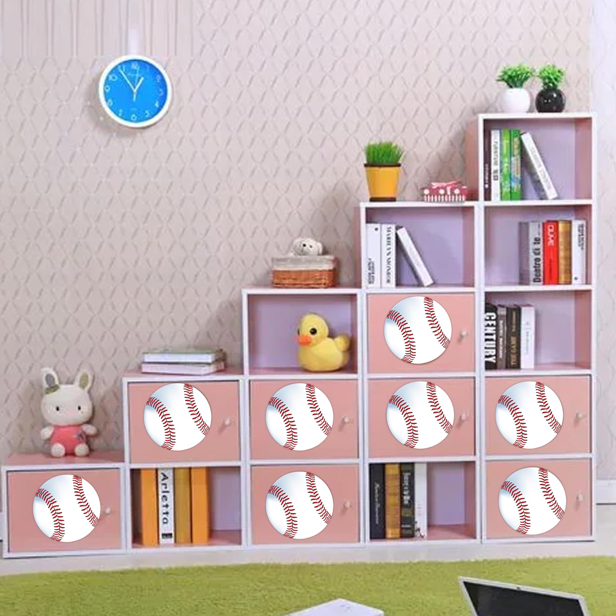 30 Pcs Baseball Stickers - 6 Inch Self-Adhesive Sports Decals For Parties, Classroom, Crafts