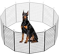 Vista 11 de SunsGrove Corralito para perros al aire libre, resistente de 32 pulgadas, 8 paneles, corralito para perros pequeños y medianos, cerca para perros