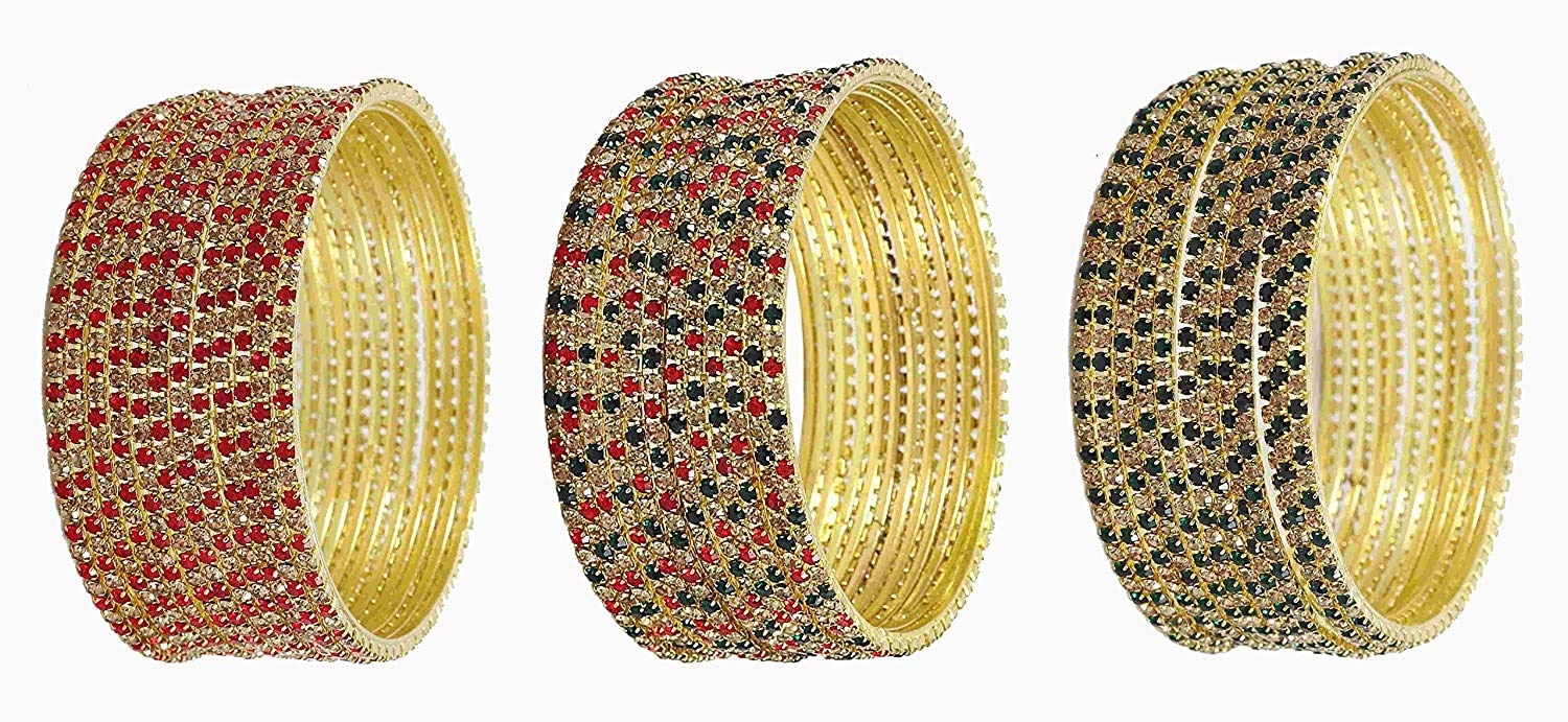 See full amazon price history chart for ZULKA Get your traditions Metal Base Metal with Zircon Gemstone Studded worked Glossy Finished Bangle Set For Women and Girls, (Red-Green-Gold_2.2 Inches), Pack Of 36 Bangle Set ZULKA Get your traditions Metal Base Metal with Zircon Gemstone Studded worked Glossy Finished Bangle Set For Women and Girls, (Red-Green-Gold_2.2 Inches), Pack Of 36 Bangle Set (B07XZBK7ZS) Amazon Price History, Amazon Price Tracker