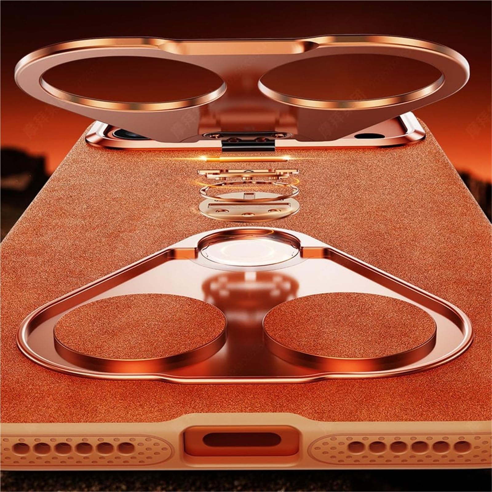 Etui do iPhone'a 17 Pro Max/17 Pro/17 Air/17, magnetyczna obudowa z kamerą, ochronny, bezprzewodowy uchwyt do ładowania (czarny, 17 Pro)