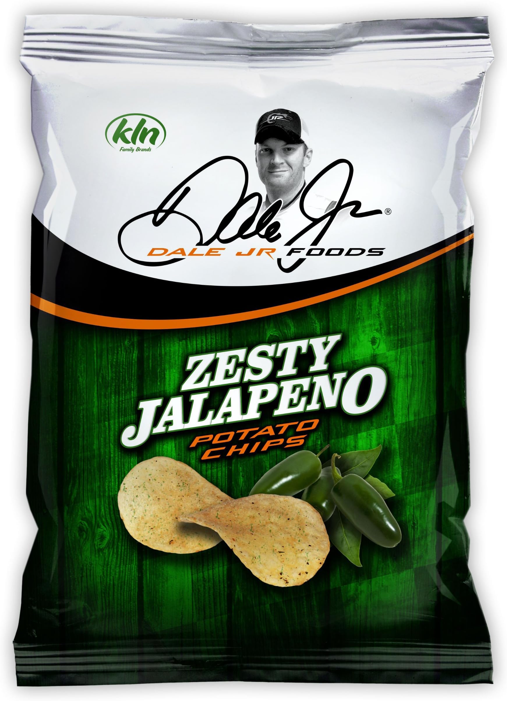 Dale Jr Foods Zesty Jalapeno Potato Chips, 3 Ounce (Pack of 14)