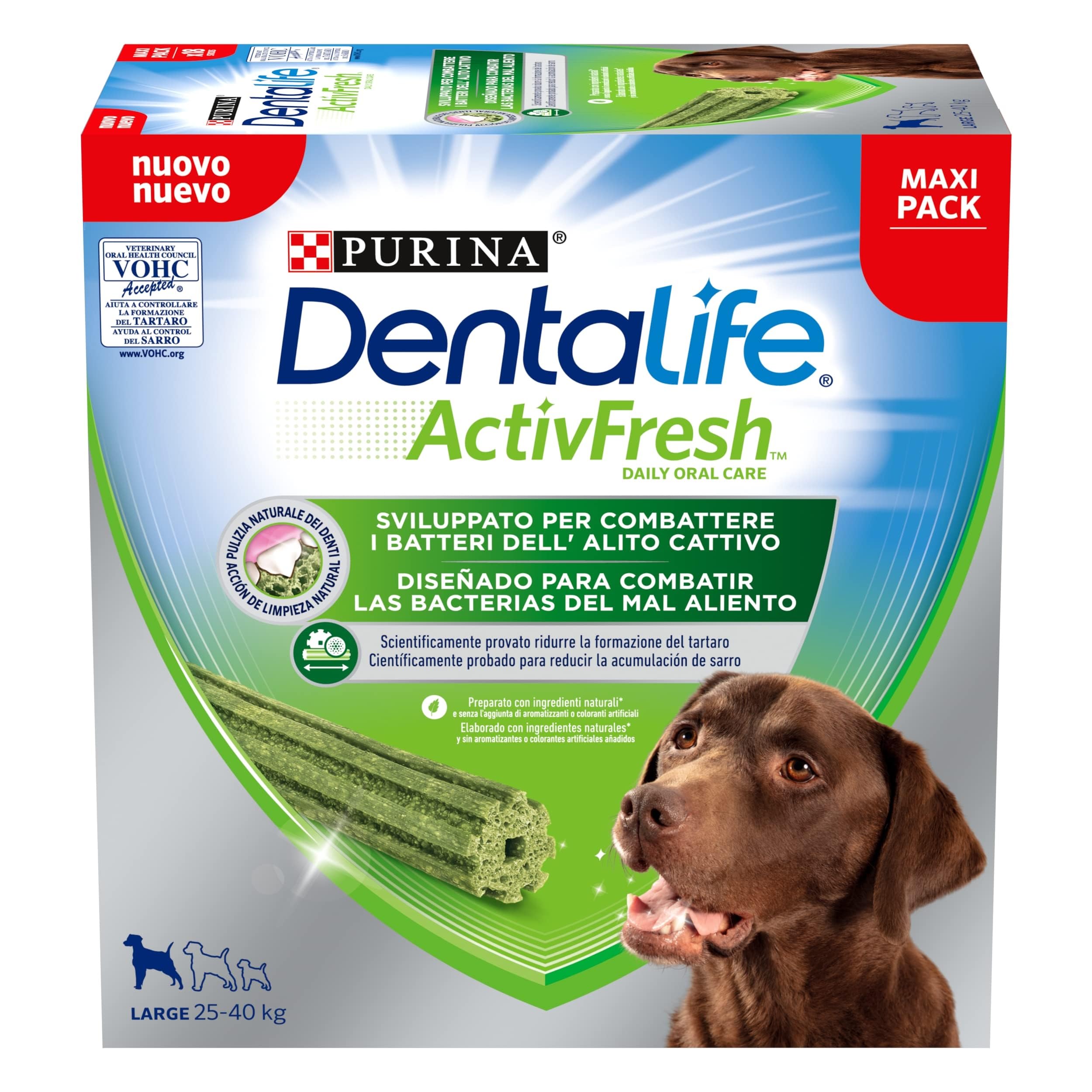 Purina Dentalife ActivFresh - Snack Grande para Perros Grandes, 36 Barras