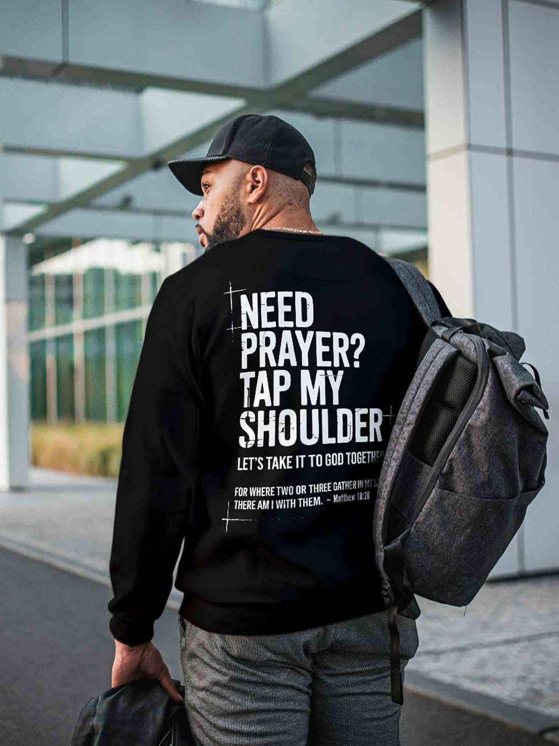 Need Prayer Tap My Shoulder Hoodie Christian Hoodies for Men Women