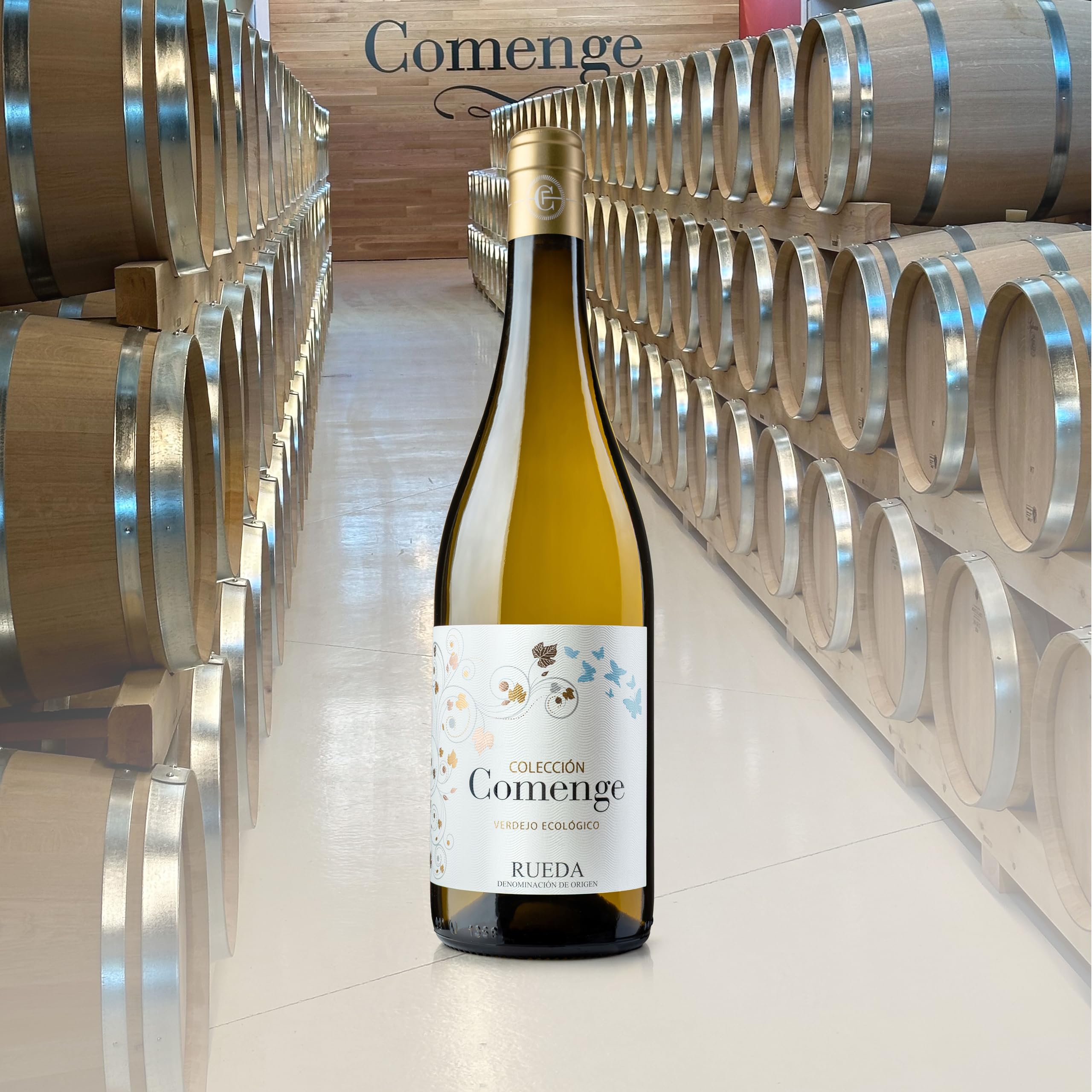 Vino Blanco Verdejo" 2024 D.O. Rueda – Pack 4 vino blanco + Incluye Sacacorchos Premium - Verdejo Ribera del Duero DO Rueda - Caja regalo vinos blancos Bodegas Comenge