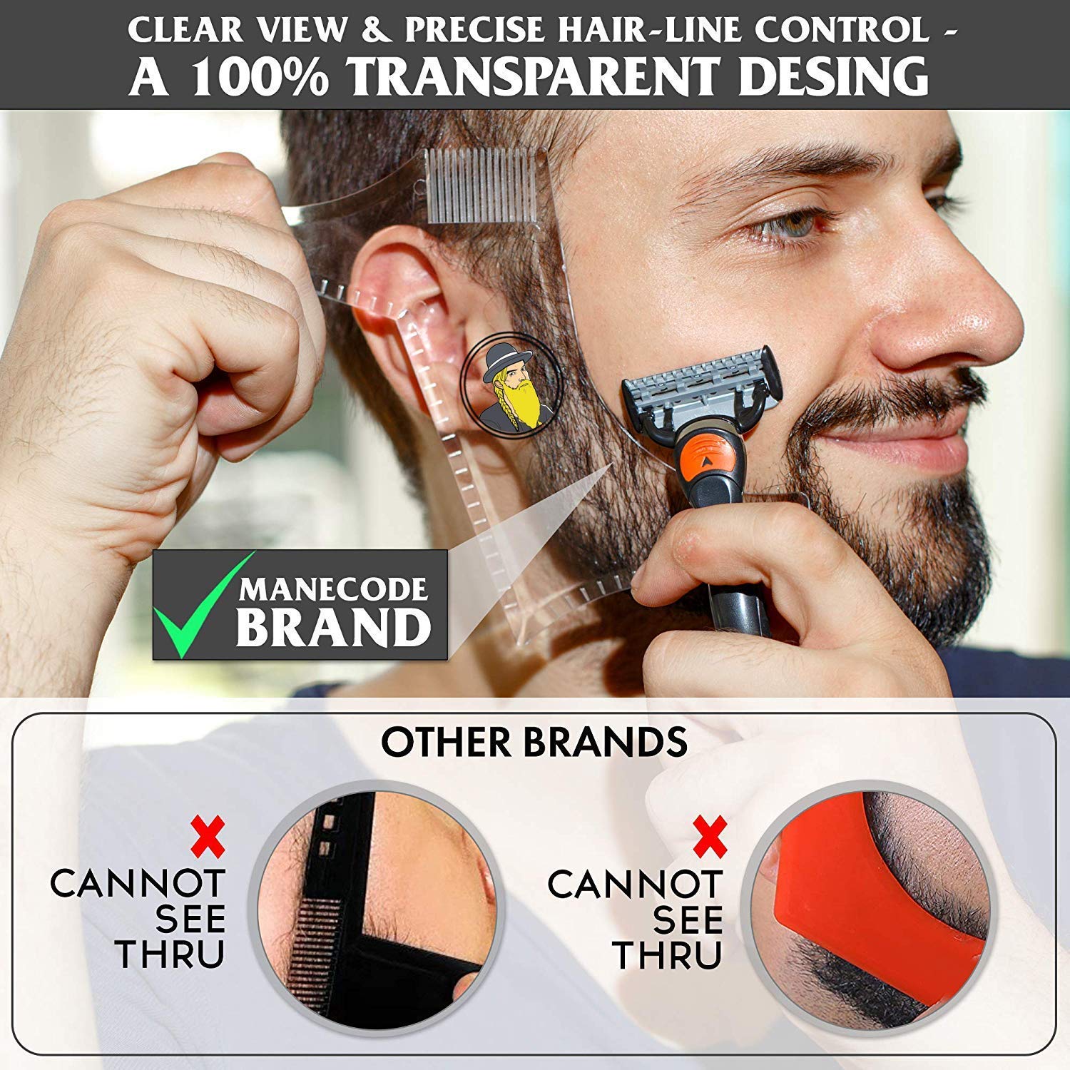 Mikebe Beard Lineup Tool - Perfect Shave Lines -5