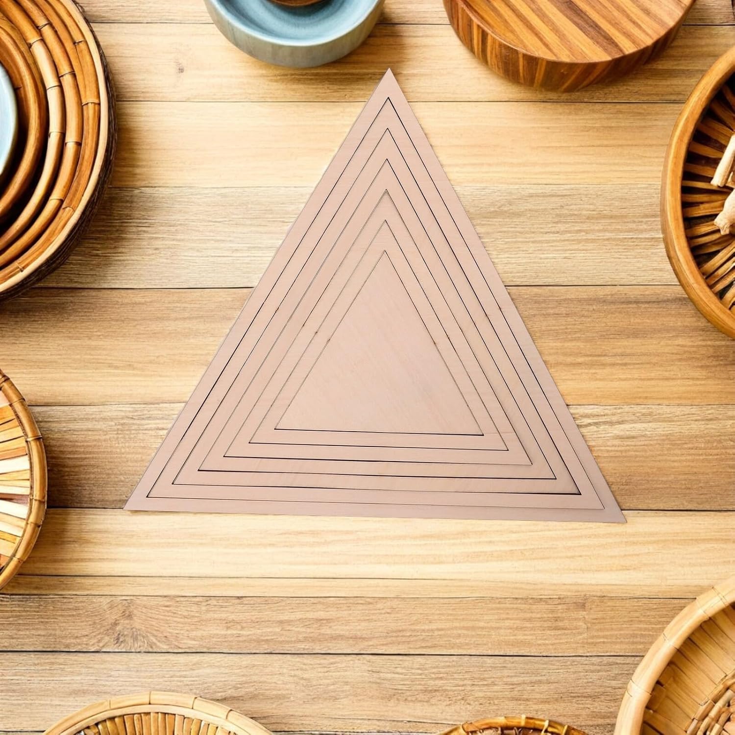 Pottery Forming Mold Set for Clay and Ceramic Cutting, Triangular