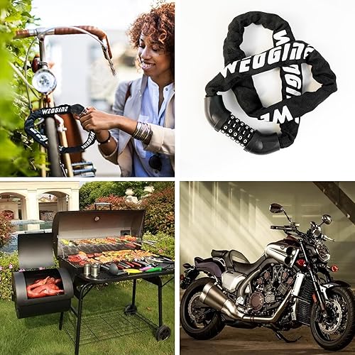 Miniatura 8 de Candado de bicicleta con números y alto nivel de seguridad, cerradura de cadena de bicicleta, cerraduras de bicicleta, cerradura de combinación de 5