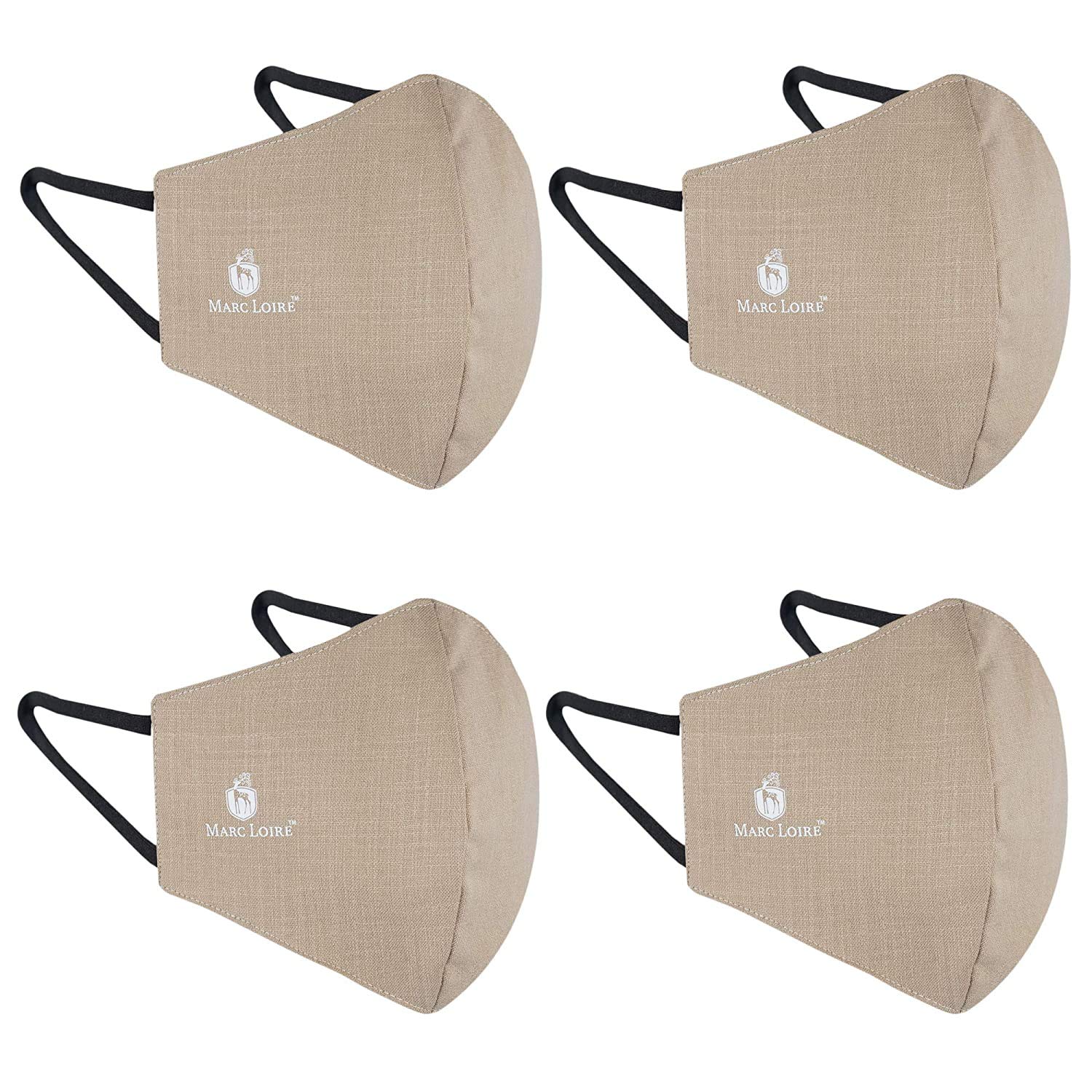 Marc Loire 100% Pure Cotton 6-Layered Super Soft Reusable Washable Protection Cloth Face Mask for Men/Women/Unisex Adults- Pack of 4-Multicolor (B08ZS6M1QC) Amazon Price History, Amazon Price Tracker