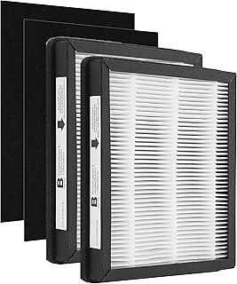 IAF-H-100B True HEPA Idylis B Replacement Filter, Compatible with Idylis Air Purifiers IAP-10-150, IAP-10-125, AC-2125, AC-2126, IAP-10-050, IAPC-40-140, 2 HEPA + 2 Carbon pre-filters