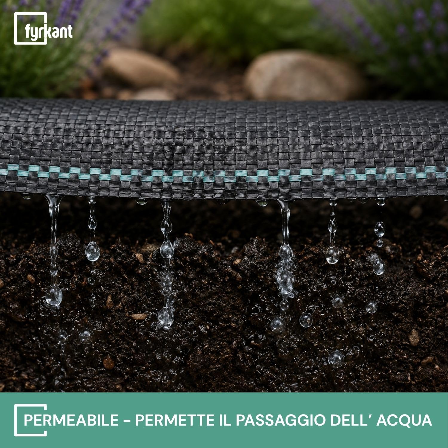 Telo Pacciamatura Nero Antierbacce per Orto e Giardino Contro infestanti - Tessuto 100 gr/m² Intrecciato Permeabile all’Acqua Stabilizzato UV (2x50m)
