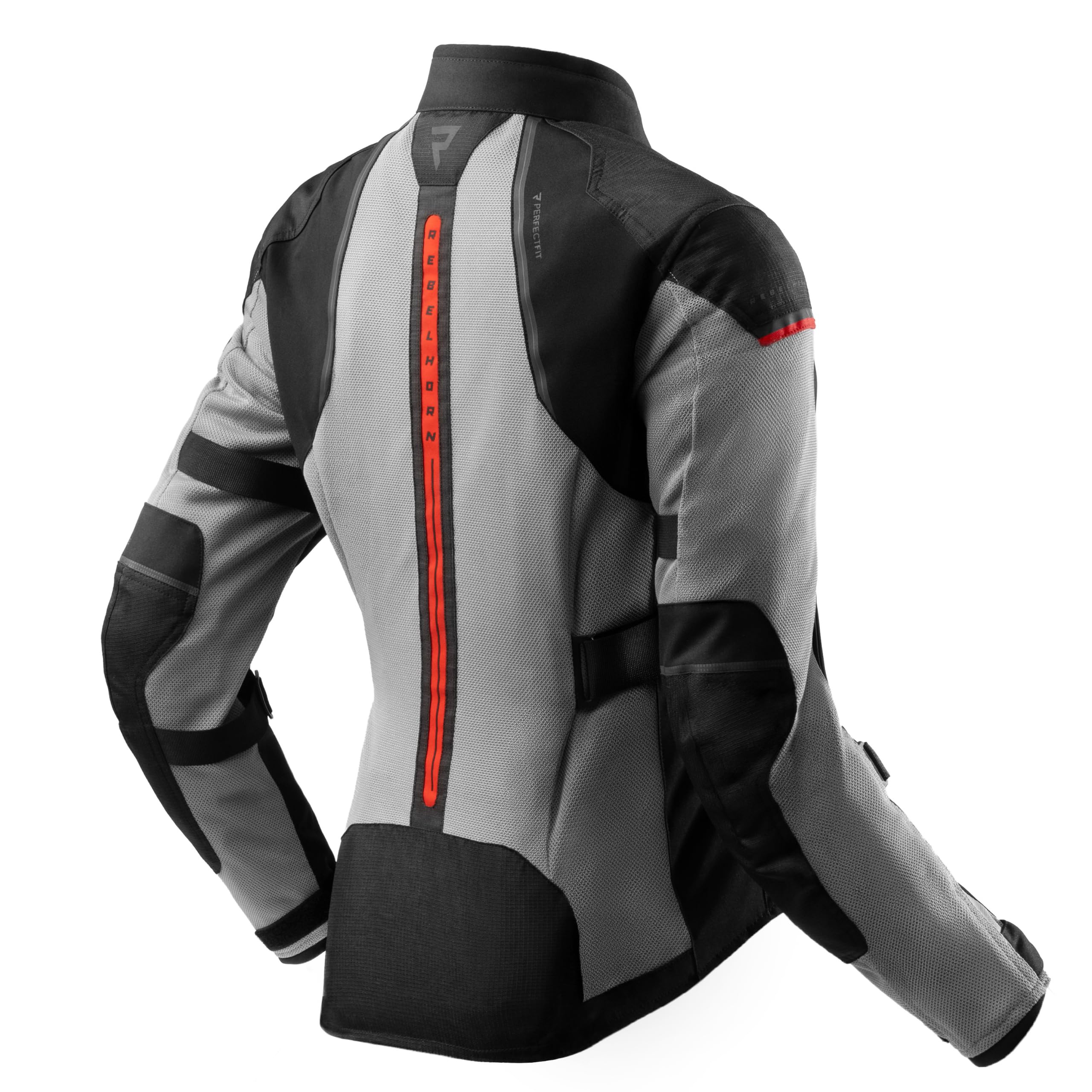 REBELHORN Scandal 3 Women Chaqueta de Moto Mujer | Textil | Protectores de Codos y Hombros Nivel 2 | Amplios Paneles de Ventilación de Malla | Nivel de protección AA | Tallas hasta 7XL