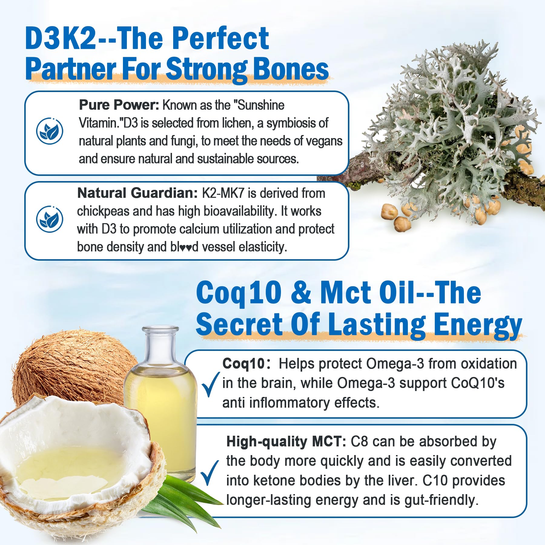 Omega-3 Gummies + CoQ10 + D3 K2 (MK7) for Women Men, EPA 600mg & DHA 400mg — Amazon image 3