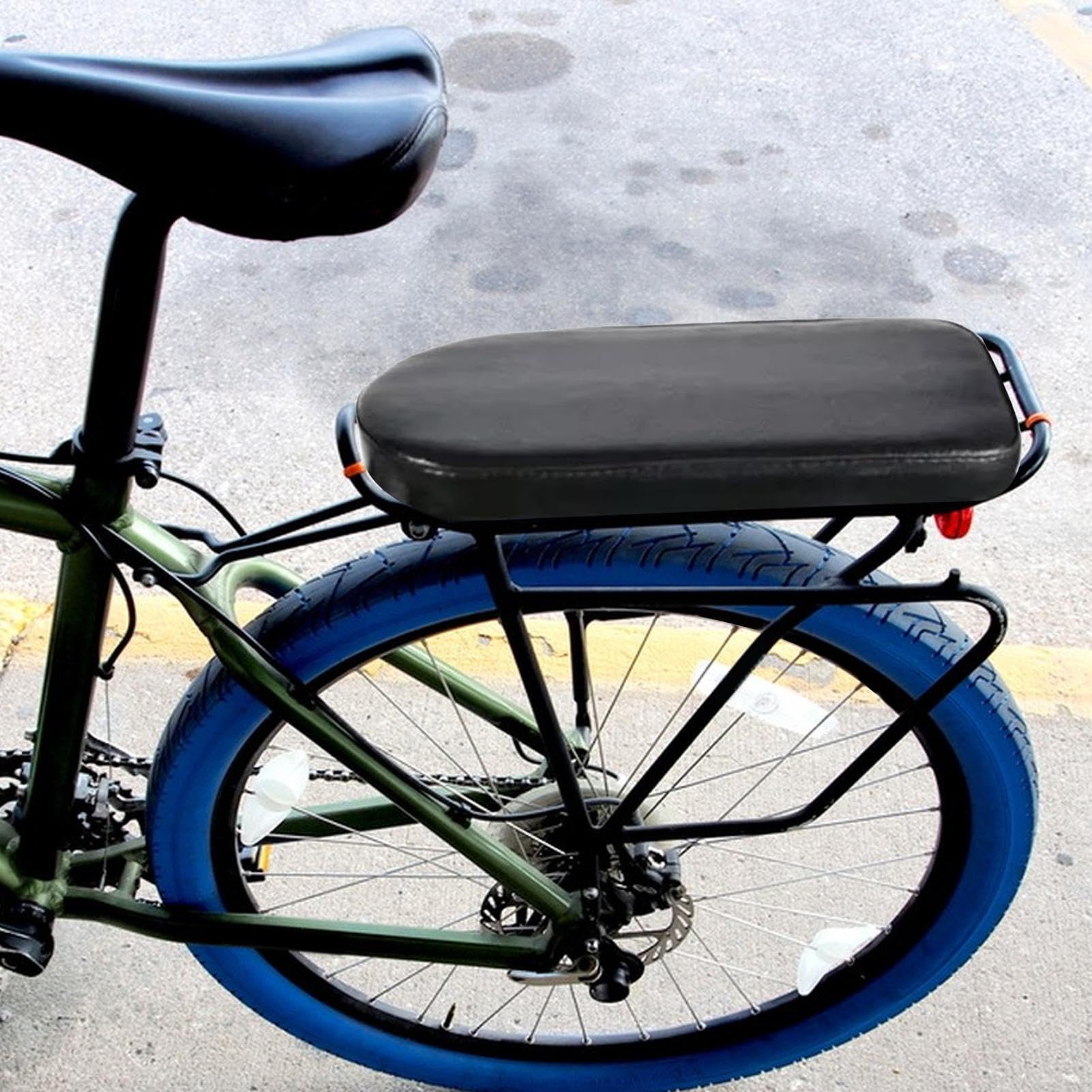 Cuscino per sedile posteriore per bicicletta, sportivo, con manichino, ergonomico, per carichi, scooter, sport, famiglia, scuola, pendolari, spiaggia