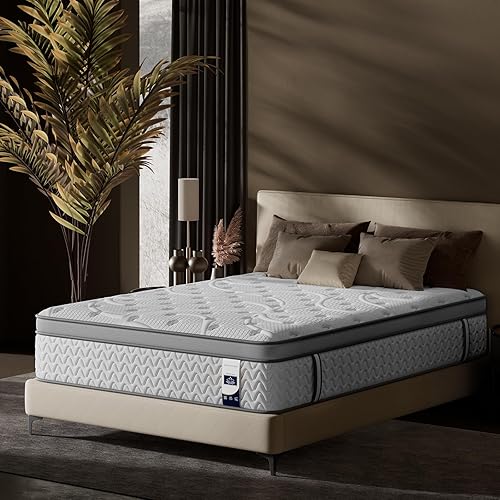 Twin Mattress 12 Inches - Medium Firm Hybrid Cooling Mattresses - Thicker 2mm Steel for ShoulderLumbar Support & Pressure Relief, Fiberglass-Free,