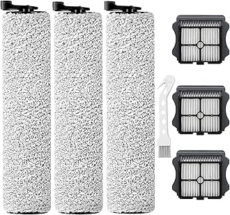 S3 Filter Replacement and Brush Roller Accessories Compatible with tineco iFloor 3 and Floor One S3 Cordless Wet Dry Vacuum Cleaner (3+3+1)