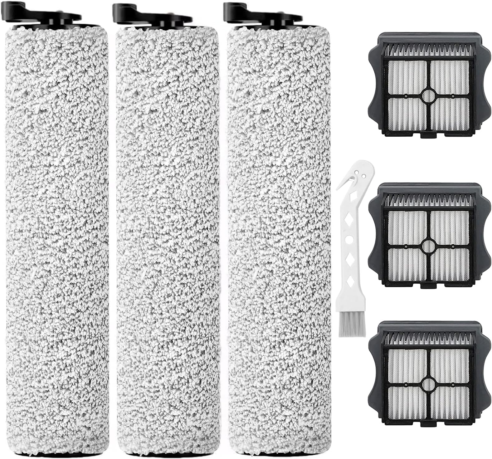 S3 Filter Replacement and Brush Roller Accessories Compatible with tineco iFloor 3 and Floor One S3 Cordless Wet Dry Vacuum Cleaner (3+3+1)