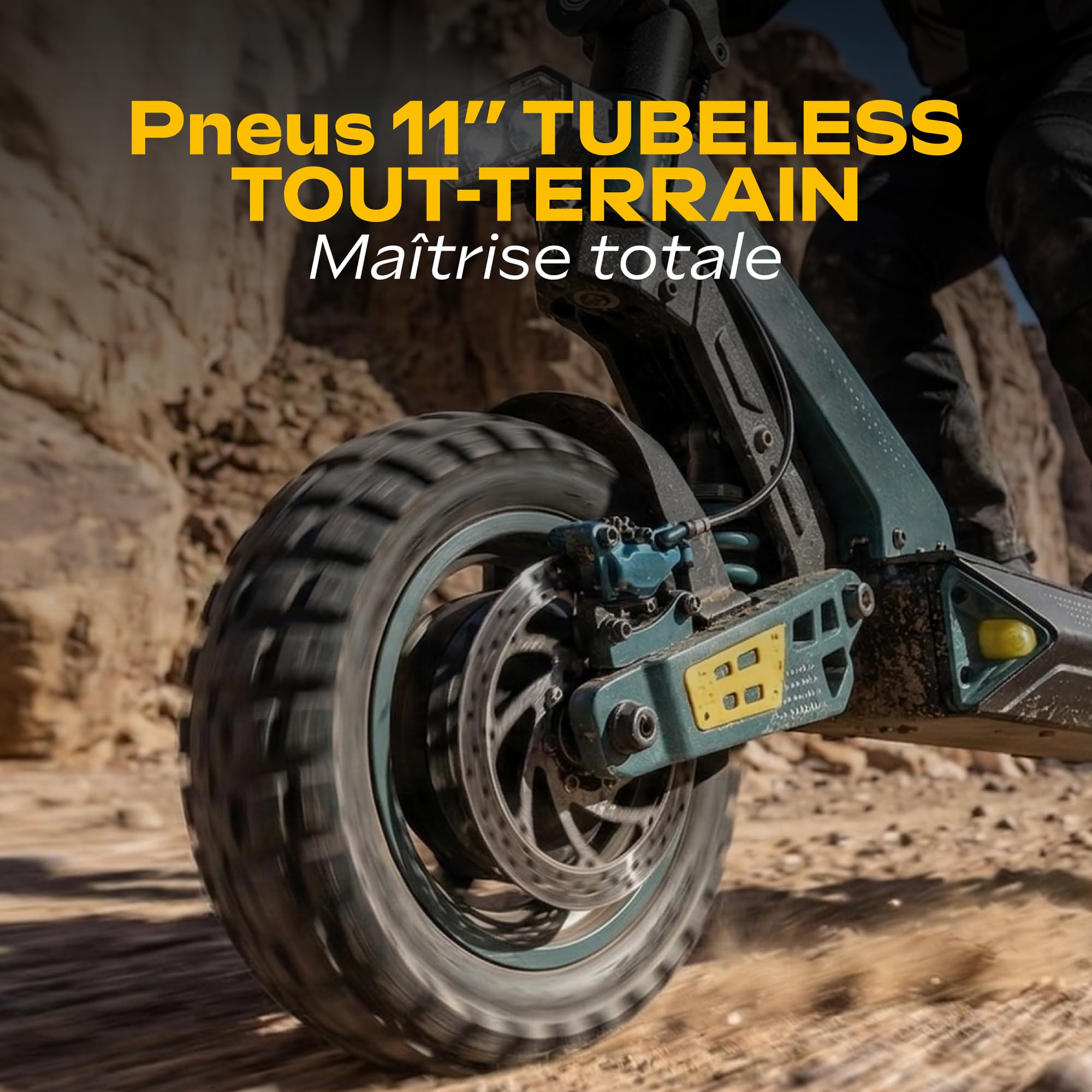 Trottinette Électrique Adulte UrbanGlide GT Pro - Autonomie 80 km - Pneus 11" Tubeless Tout-Terrain - Batterie 48V - Double Frein à Disque - IPX5