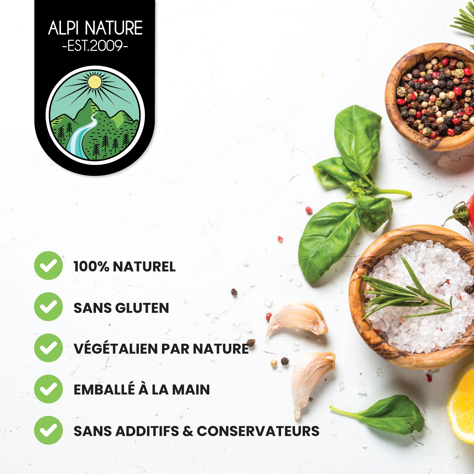 Alpi Nature Aneth Séché 500g, Pointes d'Aneth Séché et Frotté pour Cornichons, Sauces et Marinades