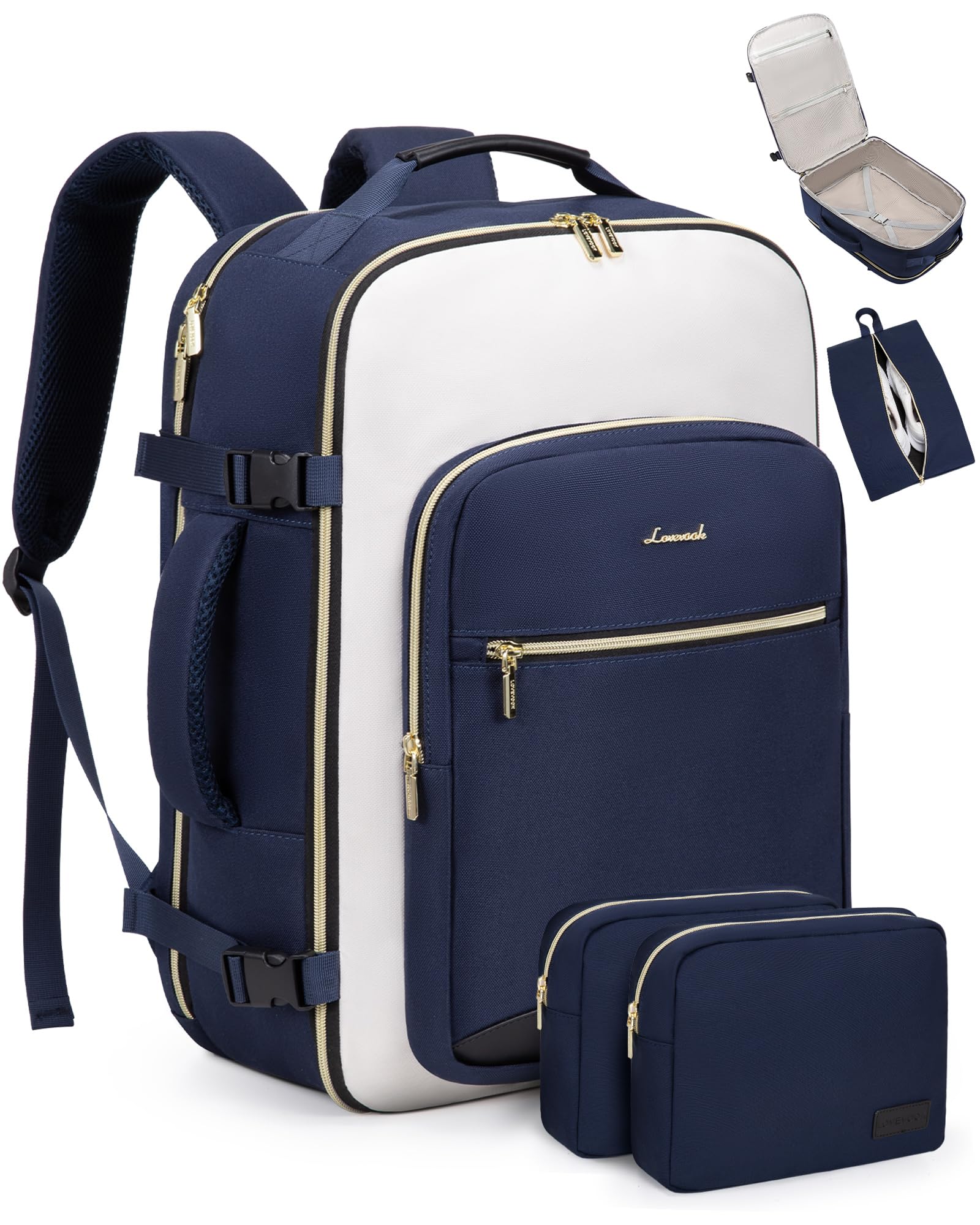 laptop-freundliches handgetragenes rucksack für reise und alltag 40l 17 inch